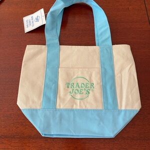 NWT Trader Joe’s Blue mini Tote Bag